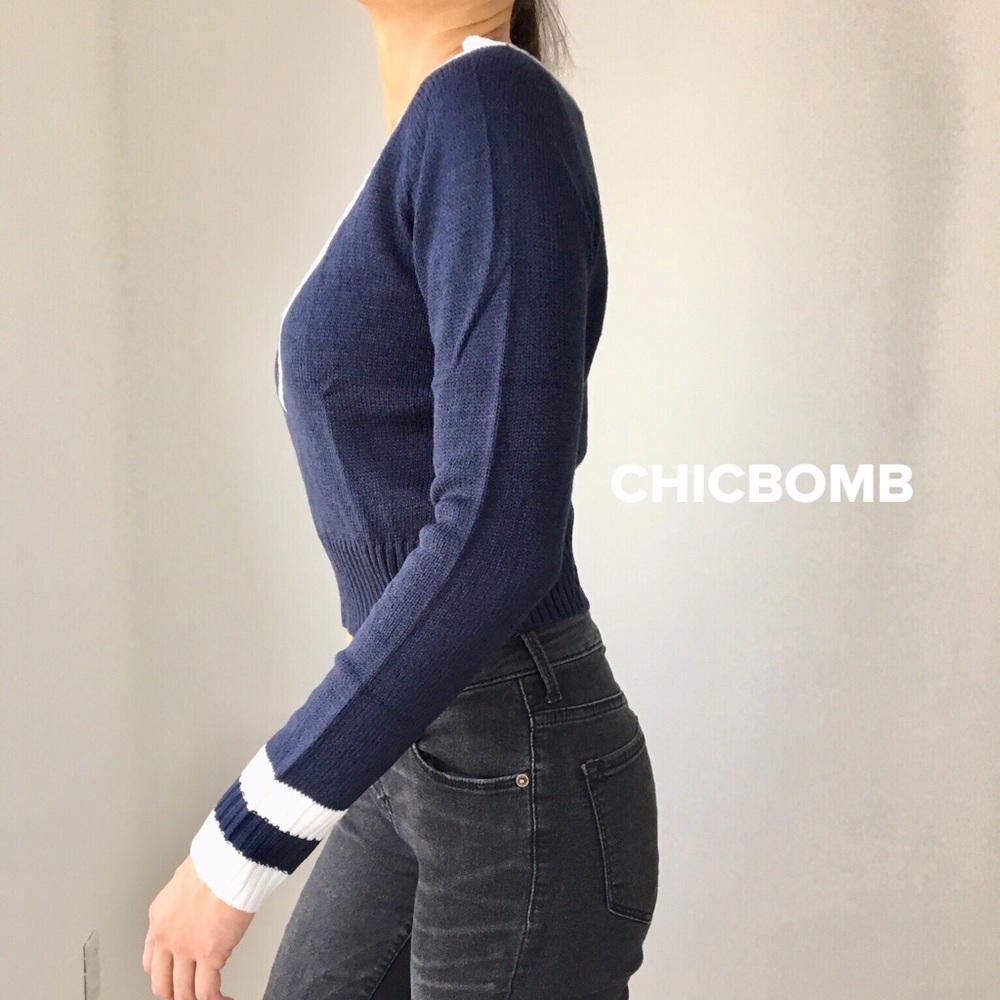 VARSITY KNIT LONG SLEEVES SWEATER - Picture 7 of 8
